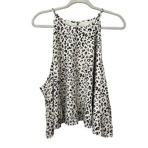 11 Honoré Women's Plus Size 24 Leopard Print Halter Blouse Casual